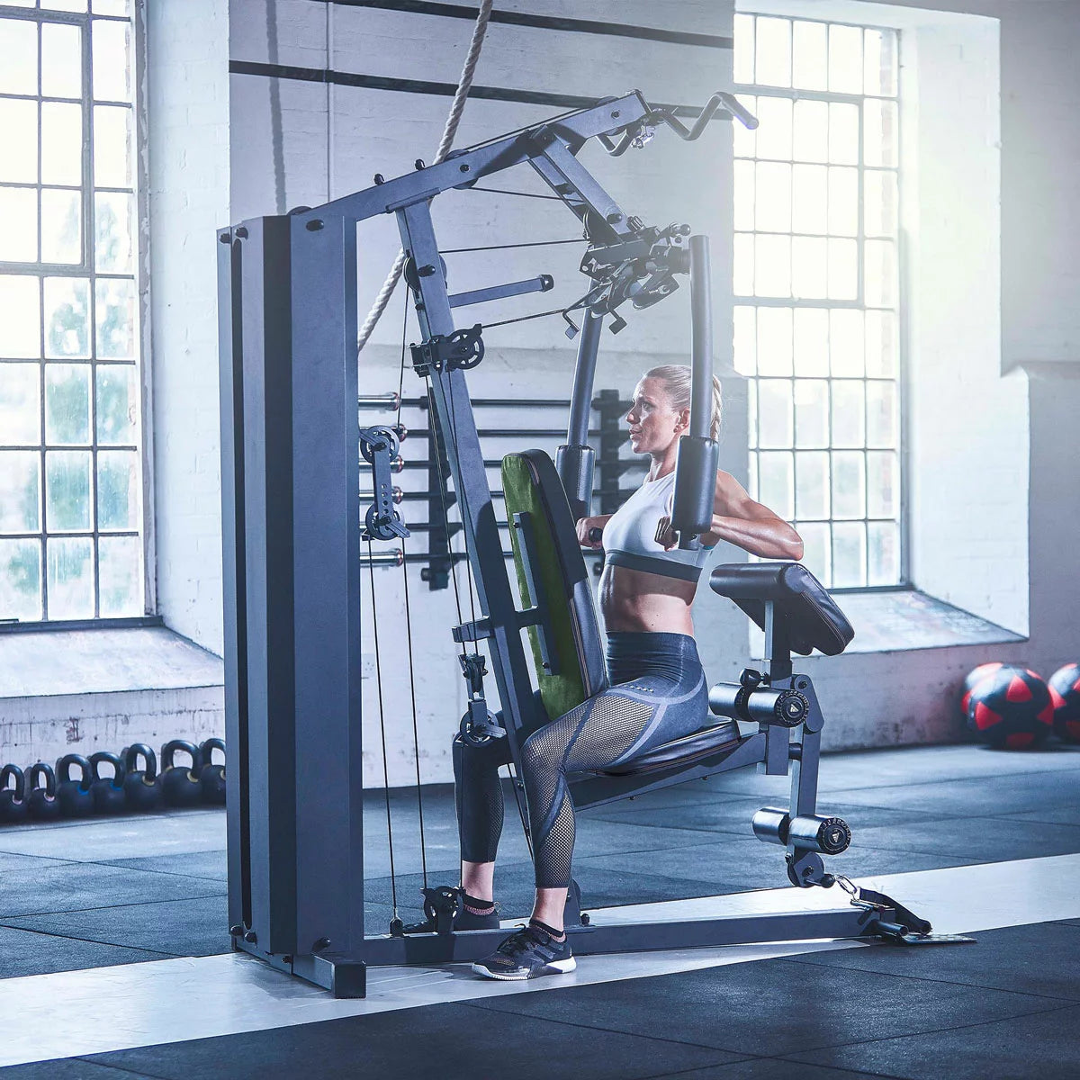 Adidas 100kg (220lb) Performance Home Gym – Weight Stack Home Gym Full Body Workout