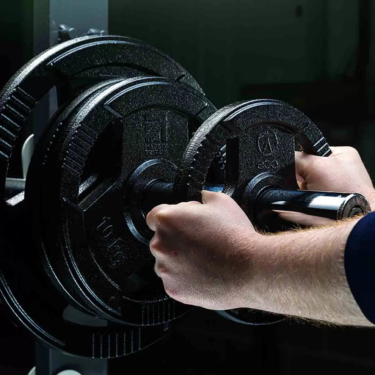 Marcy Eco Olympic 140kg Weight Set with 7ft Barbell – Made in Britain | Home Gym Strength Training