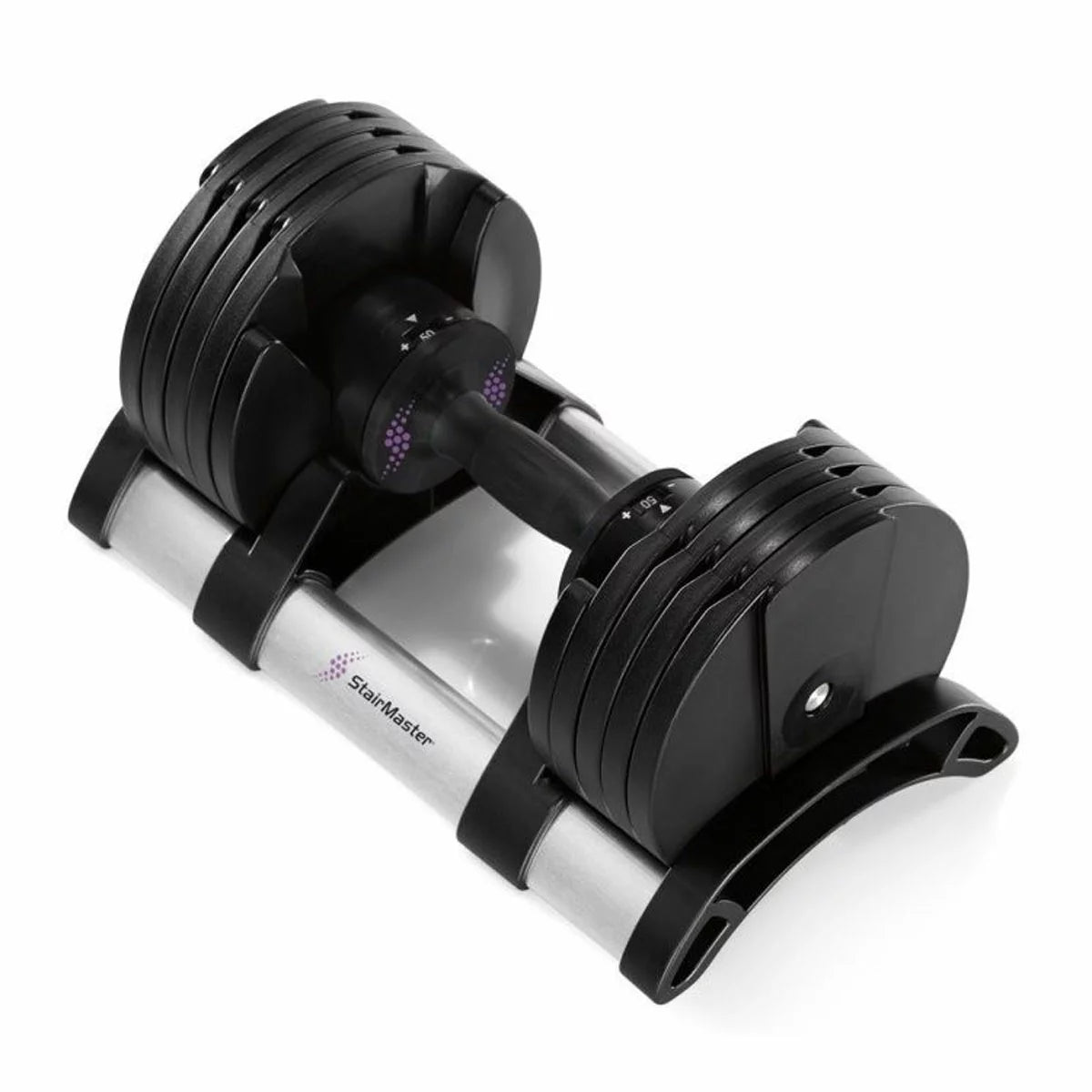 StairMaster 88lbs (40kg) TwistLock Adjustable Dumbbell Set with Stand