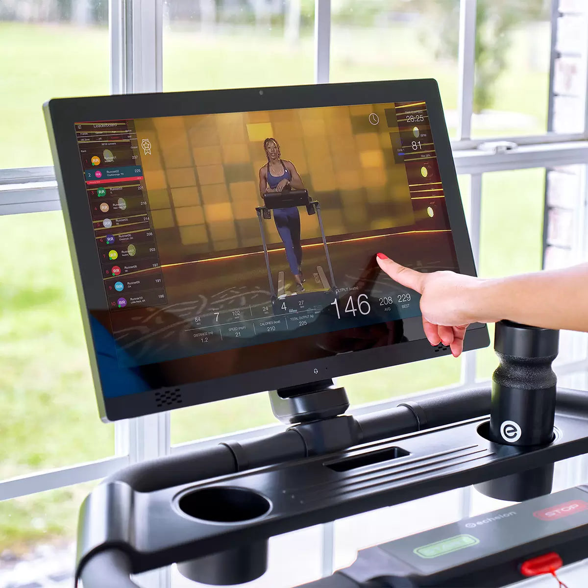 Installed Echelon Stride 4S+ Treadmill - Compact Treadmill for Home
