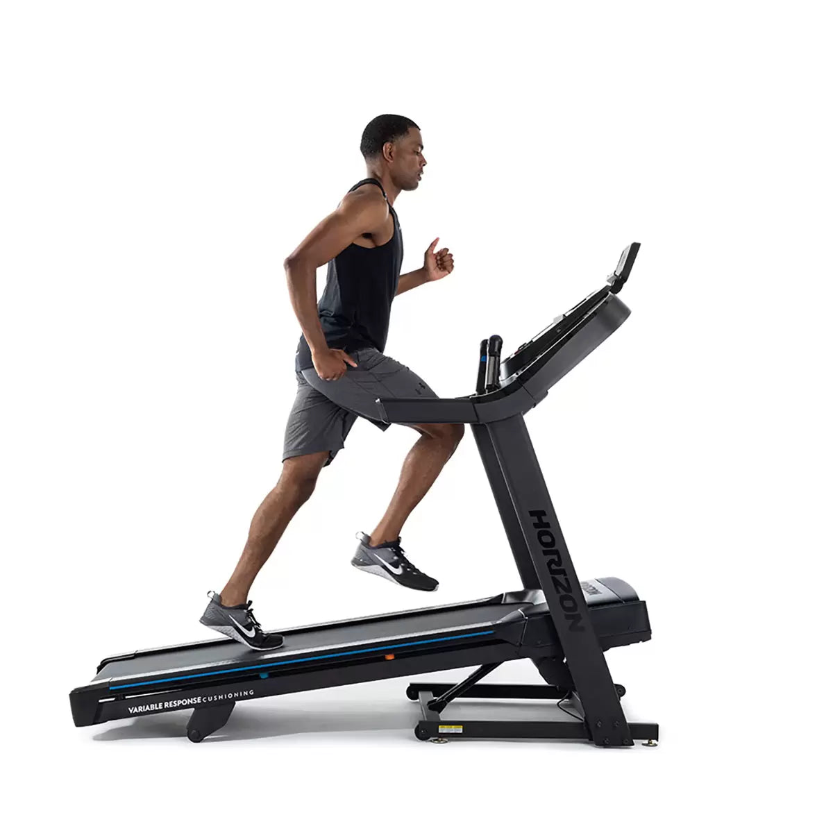Installed Horizon Treadmill 7.0 AtZone with Protective Floor Mat
