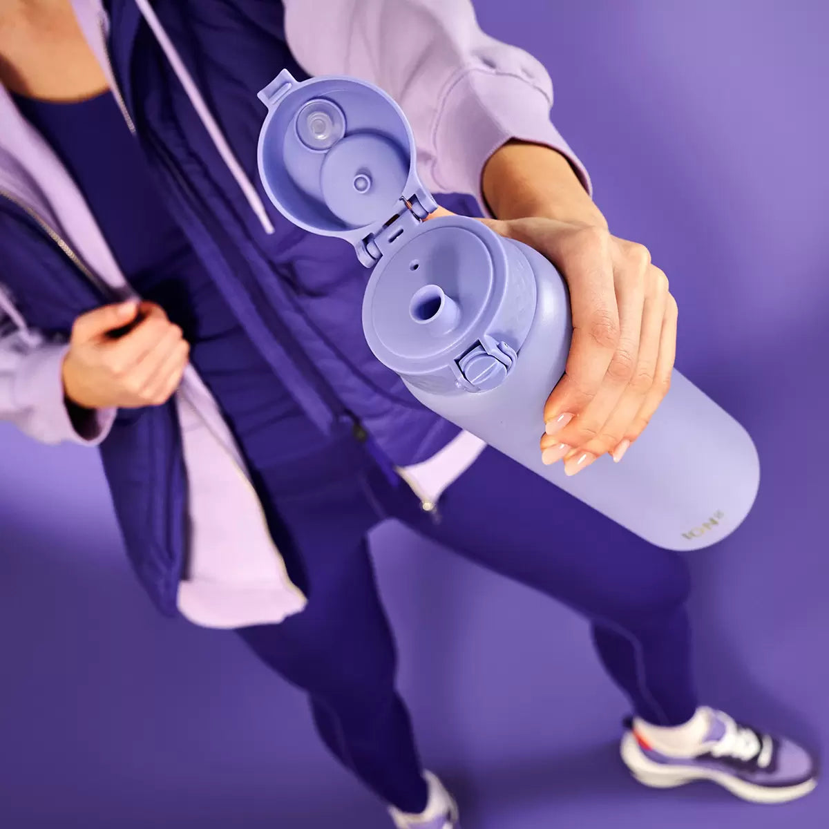 Ion8 Stainless Steel Water Bottle 1.2L, 2 Pack in Two Colour Combinations