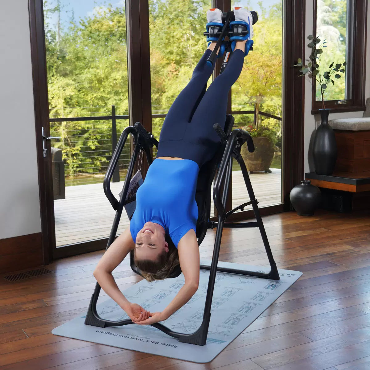 Teeter FitSpine FX3 Inversion Table with Comfort Cushion, Program Mat – Spinal Health Equipment