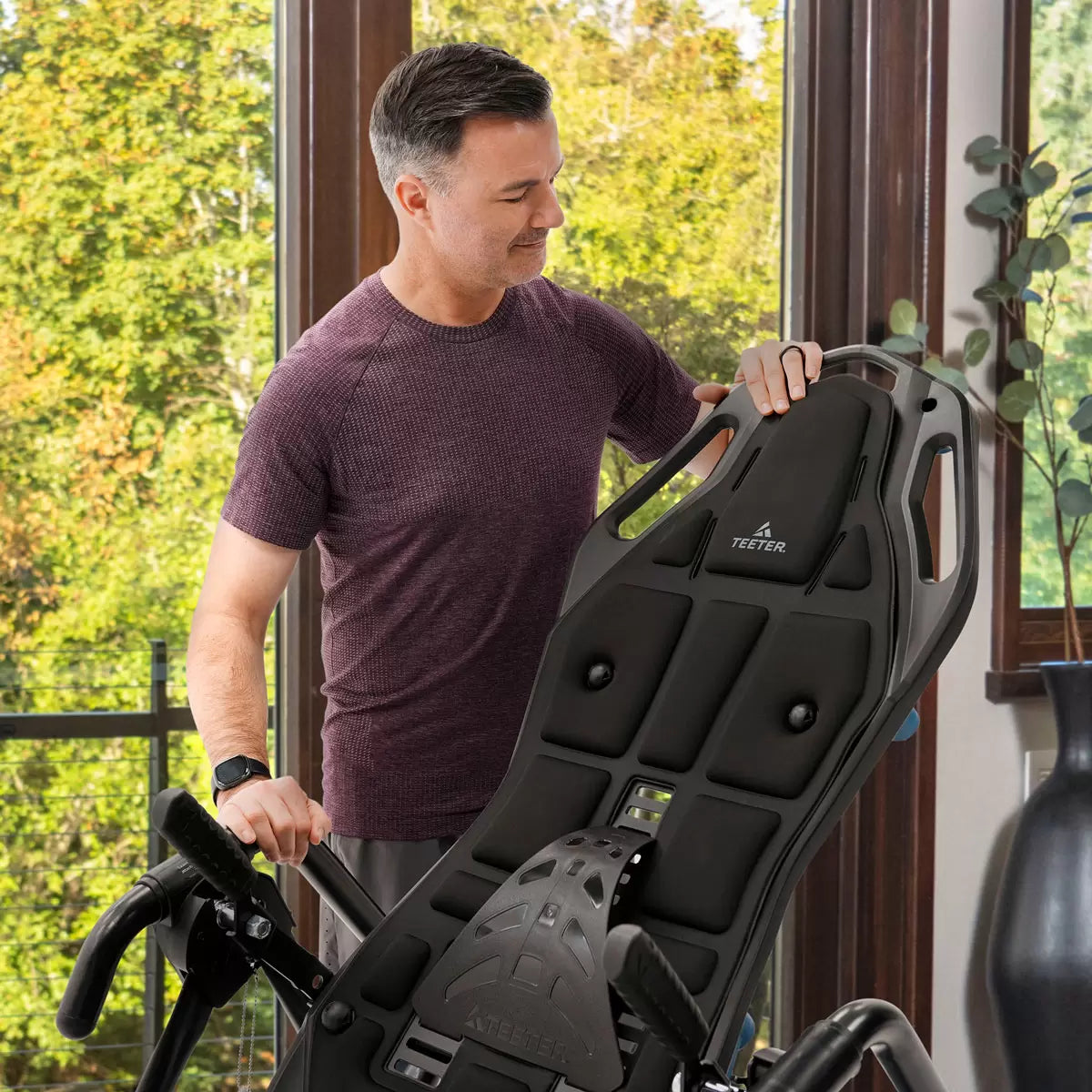 Teeter FitSpine FX3 Inversion Table with Comfort Cushion, Program Mat – Spinal Health Equipment