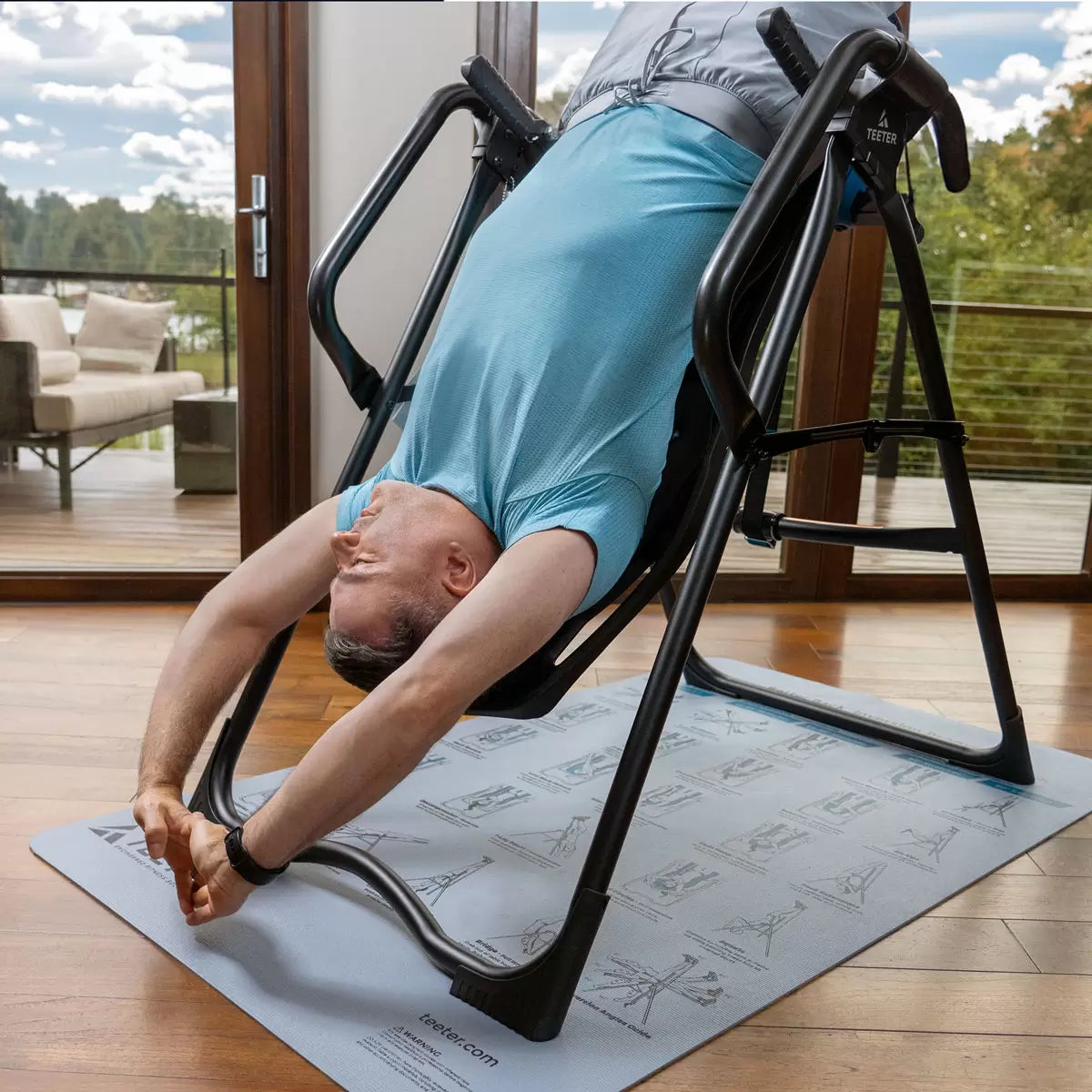 Teeter FitSpine FX3 Inversion Table with Comfort Cushion, Program Mat – Spinal Health Equipment