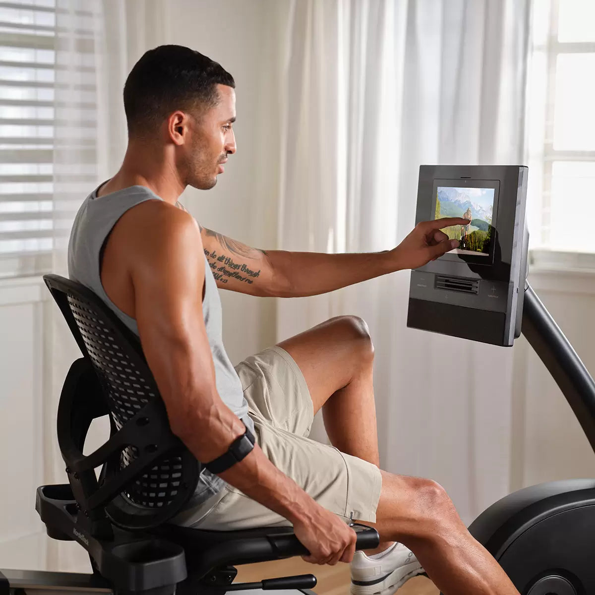 Installed Nordic Track GX10 Recumbent Indoor Fitness Bike