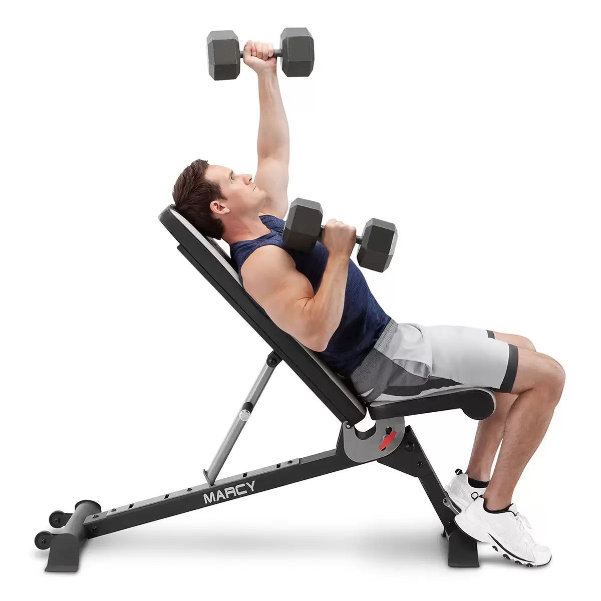 Marcy HIMT Cage & Utility Bench – Heavy-Duty Adjustable Bench for Home Gym