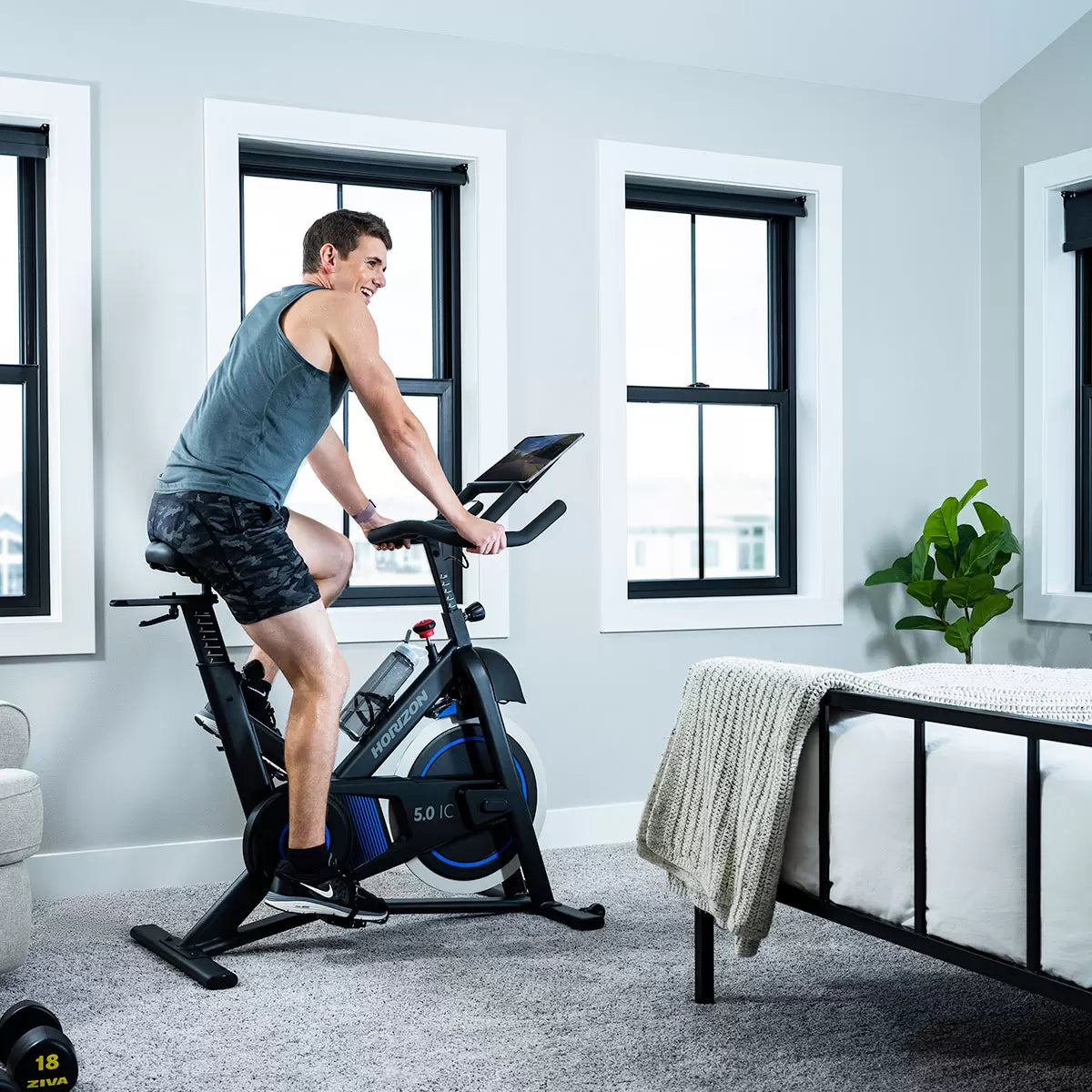 Horizon 5.0IC Indoor Cycle Home Workout Bike for Cardio & Fitness Training