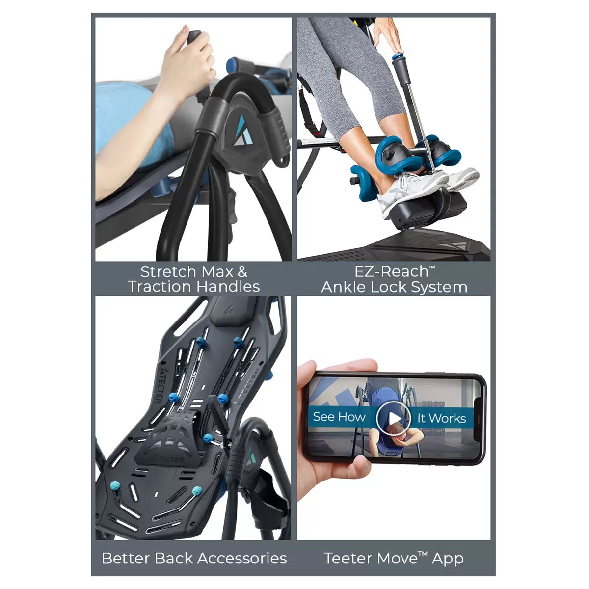 Teeter FitSpine LX9 Plus ergonomic Inversion Table with Comfort Cushion