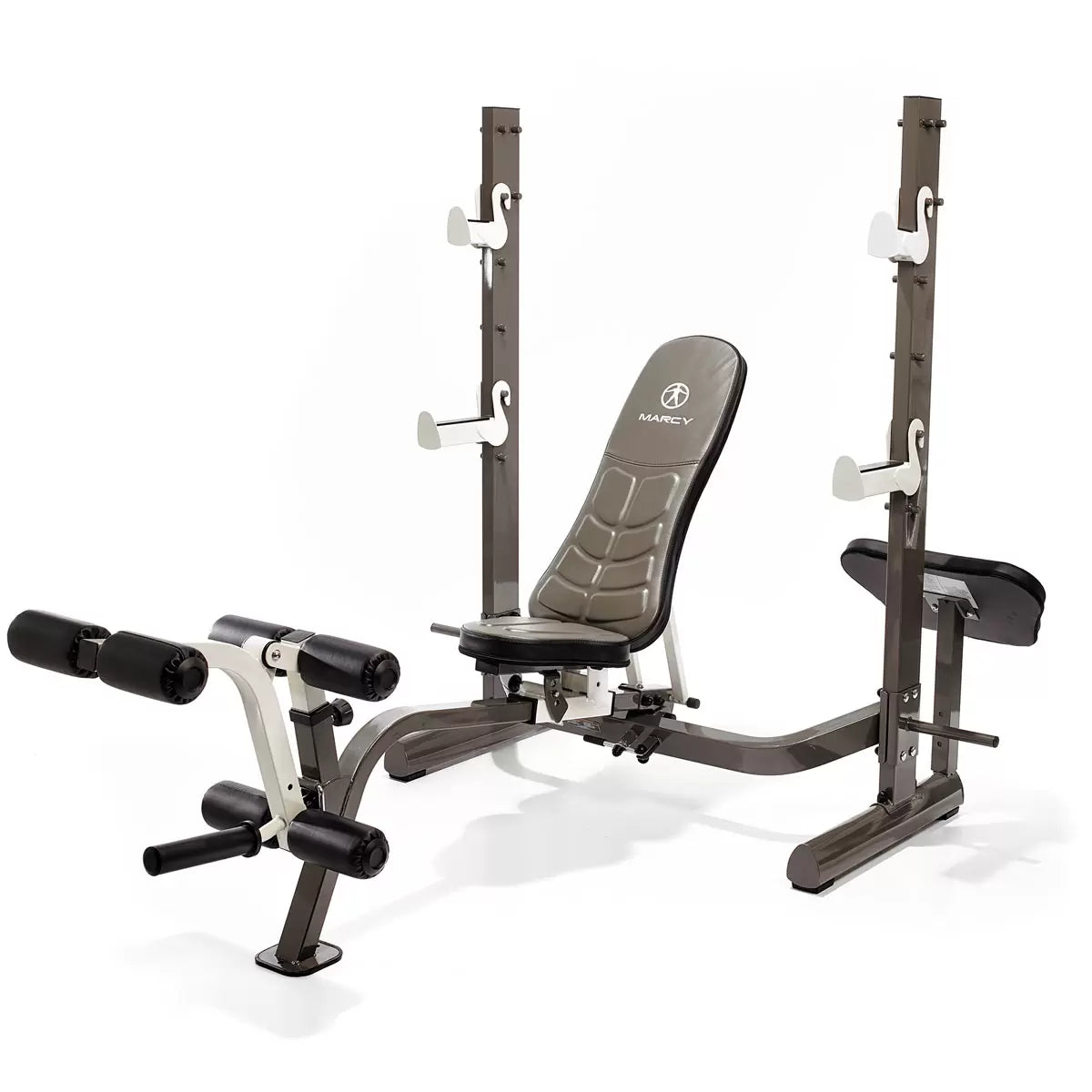 Marcy MWB-70205 Folding Olympic Barbell Bench with Rear Squat Rack Folding Weight Bench