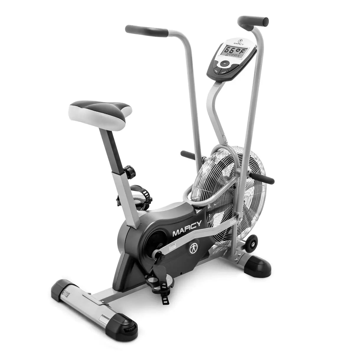 Marcy AIR-1 Deluxe Dual Action Fan Bike Home Fitness Bike for Workout