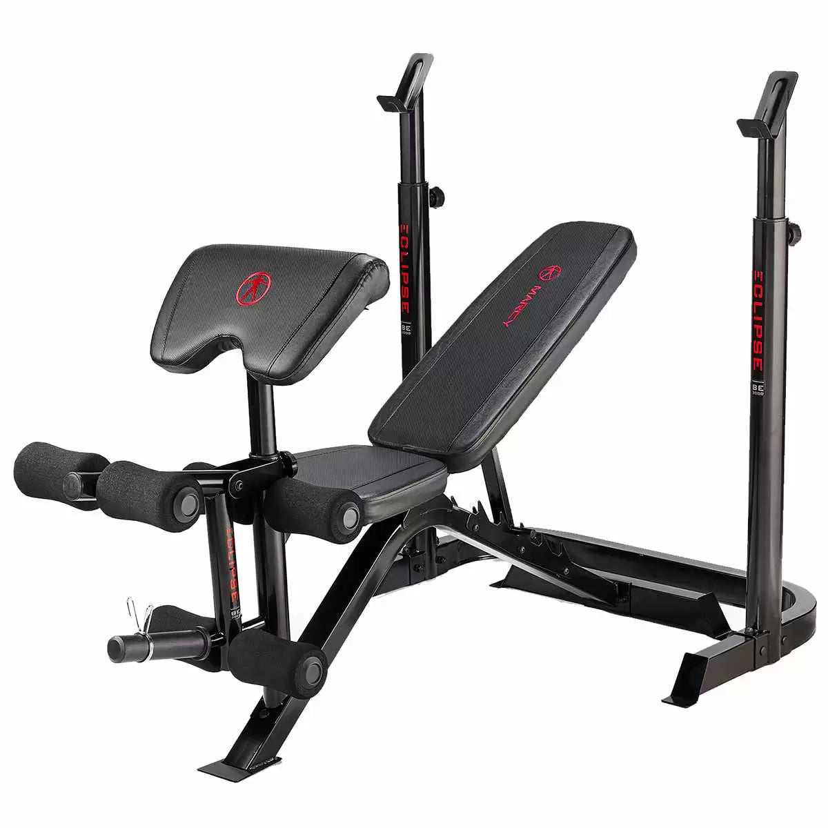 Marcy BE3000 Eclipse Adjustable Weight Bench & Squat Rack for home gym