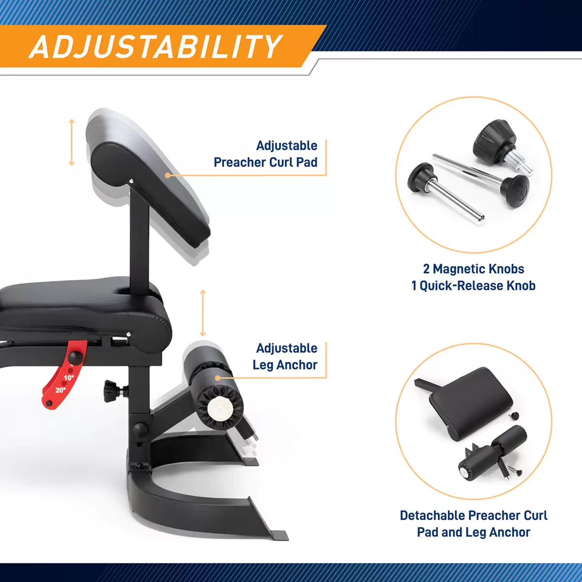 Marcy SB-7799 Deluxe Utility Bench – Adjustable Workout Bench