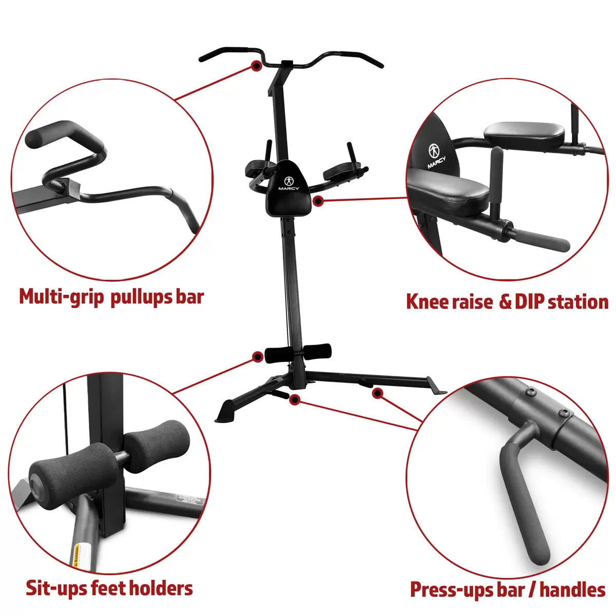 Marcy TC-3508 Deluxe Corner Pull Up Power Tower – Full Body Workout Tower