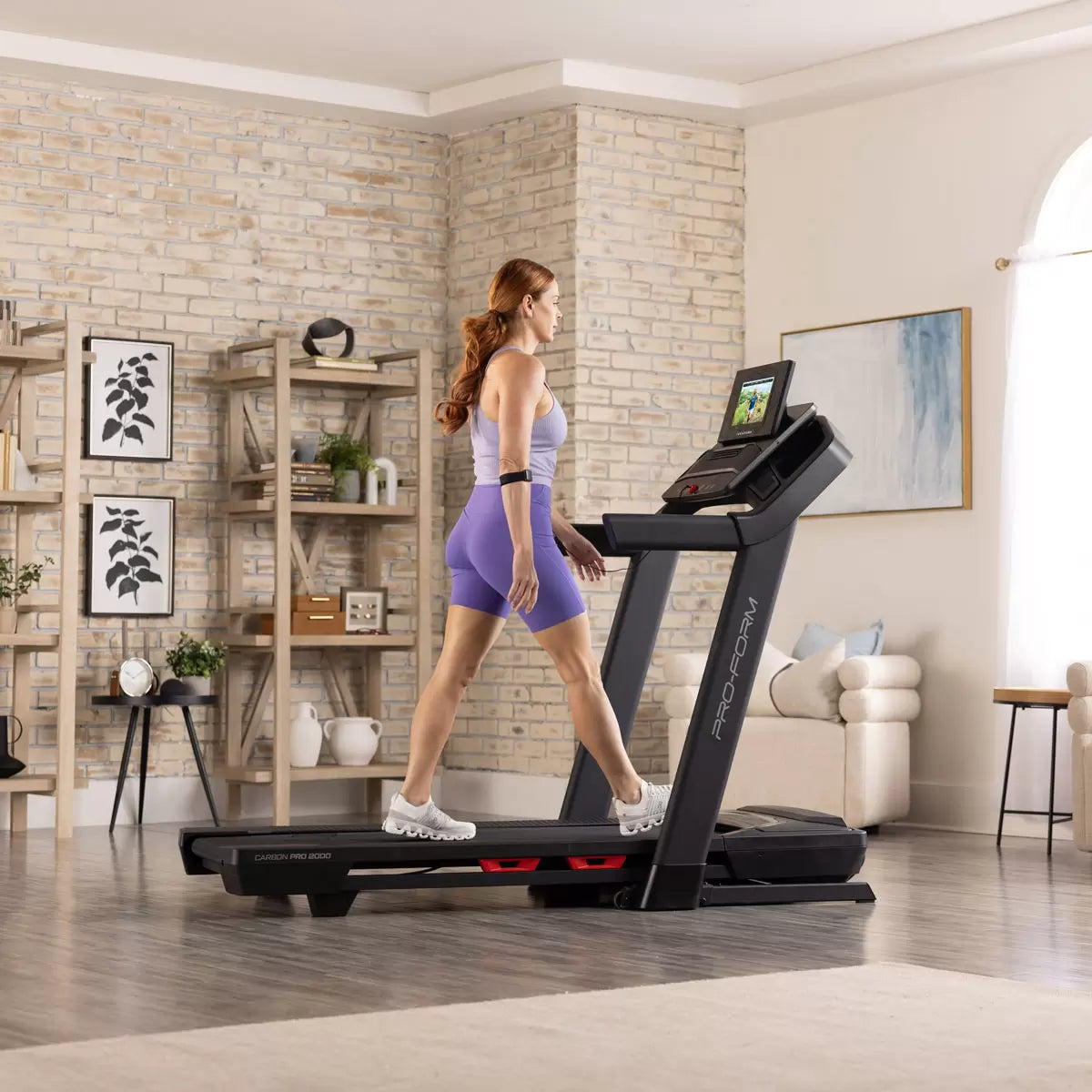 Installed ProForm Carbon Pro 2000 Folding Smart Treadmill for Home