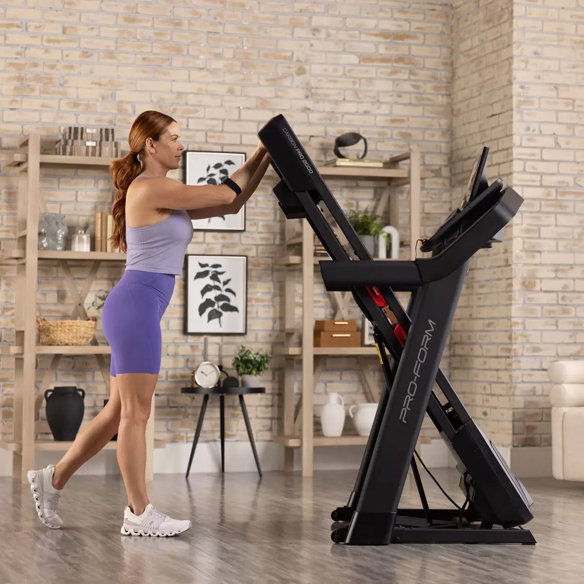 Installed ProForm Carbon Pro 2000 Folding Smart Treadmill for Home
