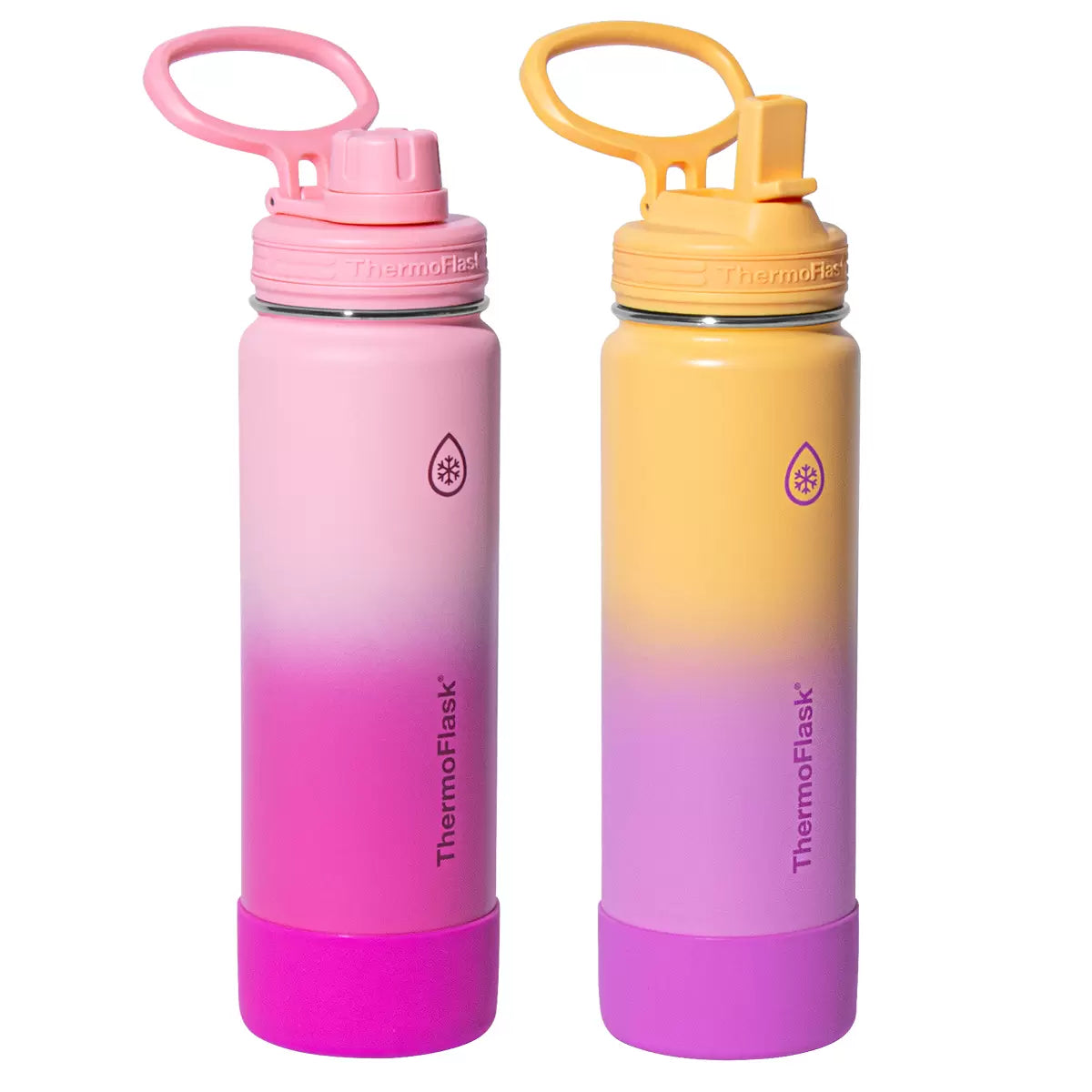 Stainless Steel Thermo Flask 700ml Durable Water Bottle, 2 Pack in 3 Colour Combinations