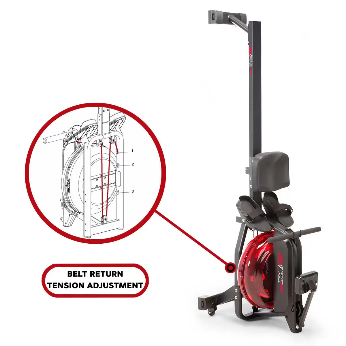 Circuit Fitness Water Rowing Machine – Fitness Rowing Machine | Cardio Workout