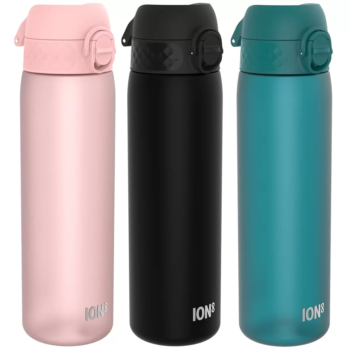 Ion8 Recyclon Water Bottle Leakproof 500ml, 3 Pack in Two Colour Combinations