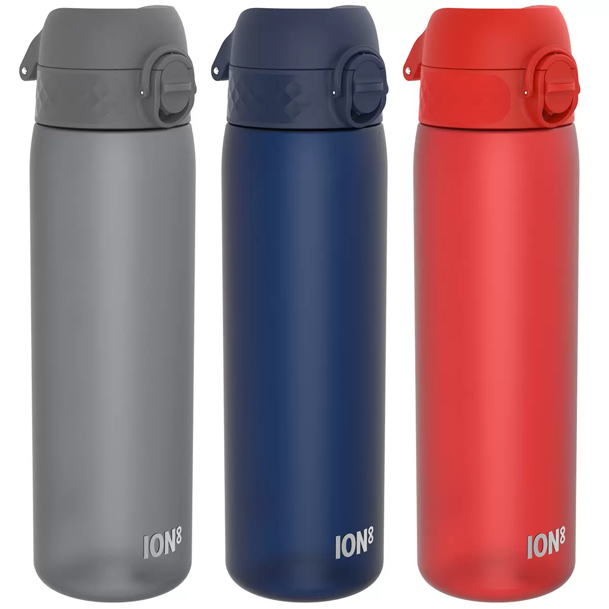 Ion8 Recyclon Water Bottle Leakproof 500ml, 3 Pack in Two Colour Combinations