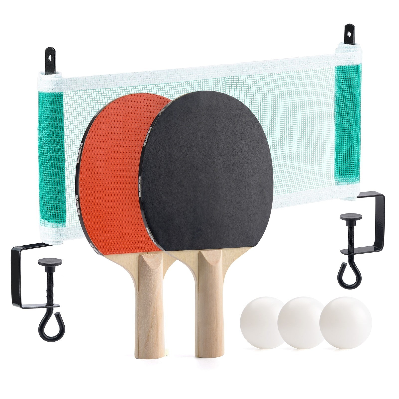 Table Tennis Set Ping Pong Racket Bats Balls Net 2 Player Indoor Outdoor